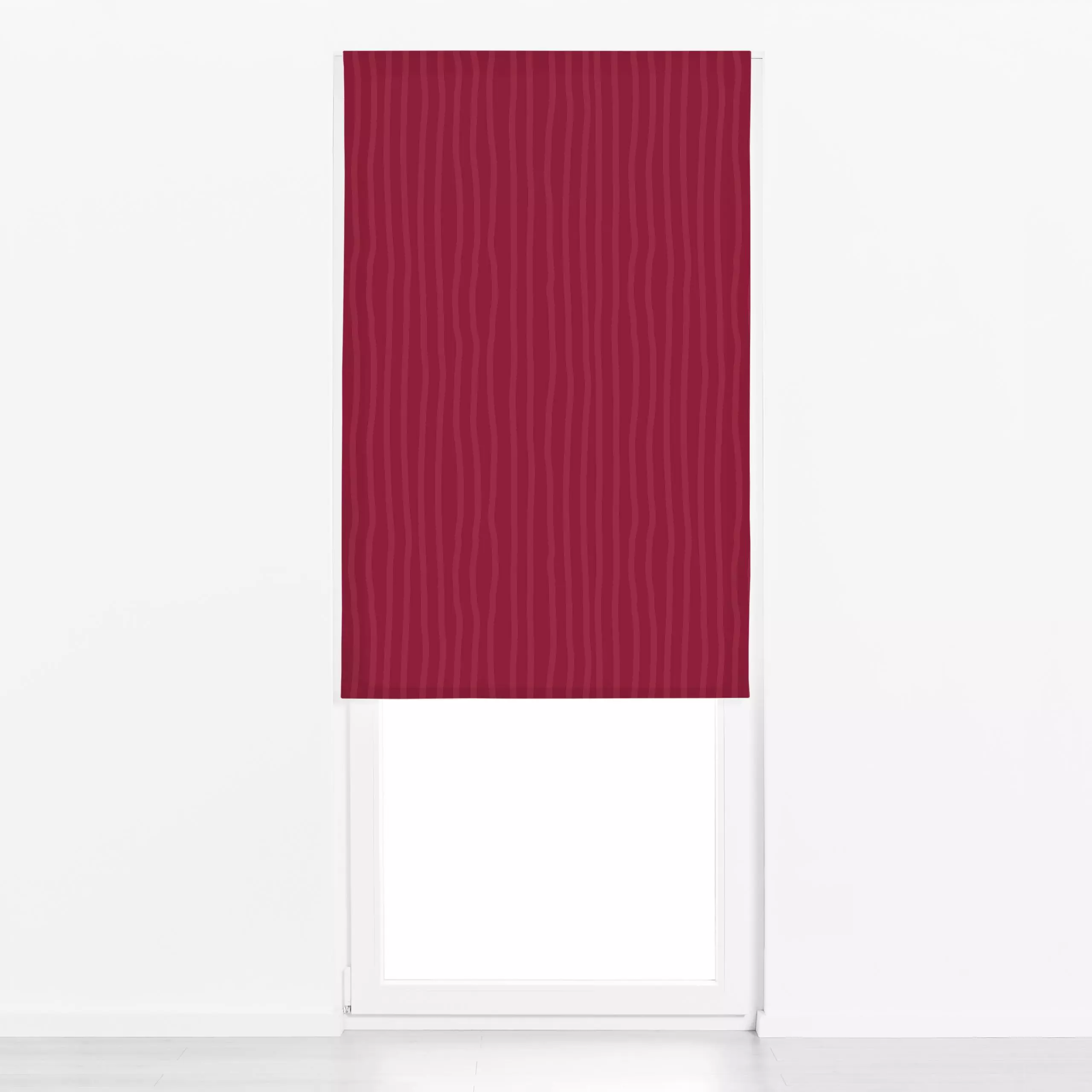 Raffrollo Viva Magenta Stripes - Symbole & Muster - von „Andrea Haase"; Streifen, Minimalismus, pink, handgemalt, gestreift,...