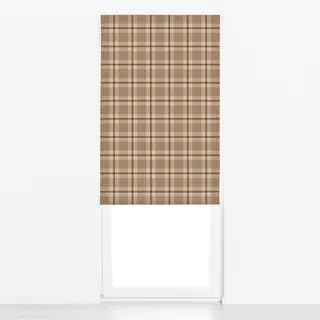 Raffrollo Plaid Brown Beige