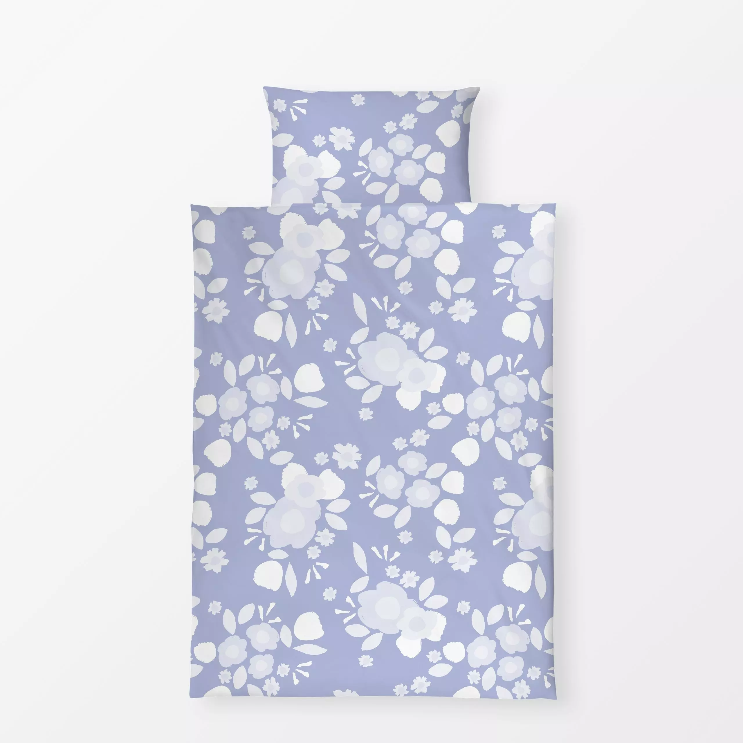 Bettwäsche Blüten Lavendelblau - Blumen & Florales, Symbole & Muster - von „Sara Maria"; Blumen, Lavendel, Blüten, Wildblume...