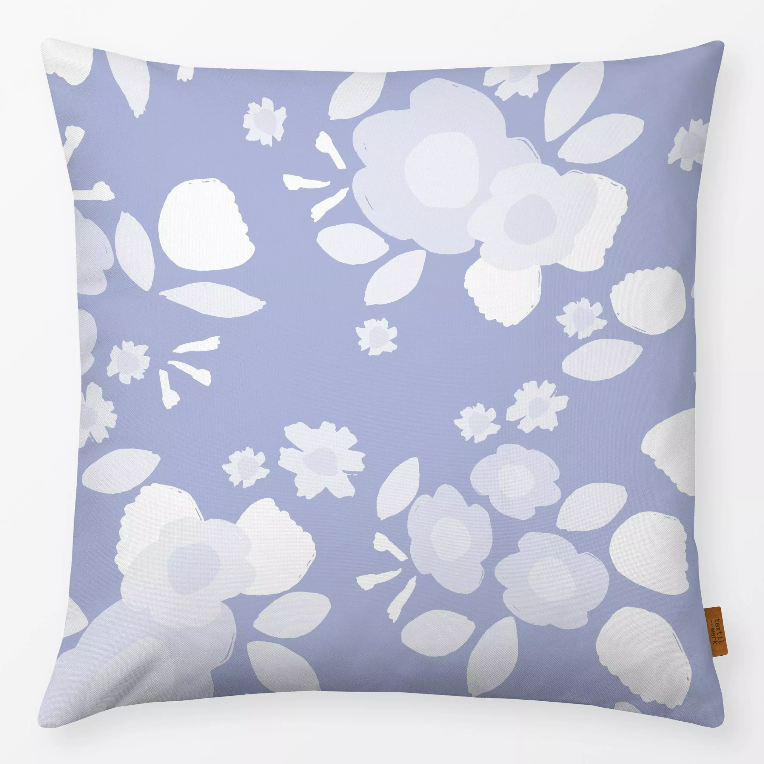 Kissen Blüten Lavendelblau - Blumen & Florales, Symbole & Muster - von „Sara Maria"; Blumen, Lavendel, Blüten, Wildblumen, S...