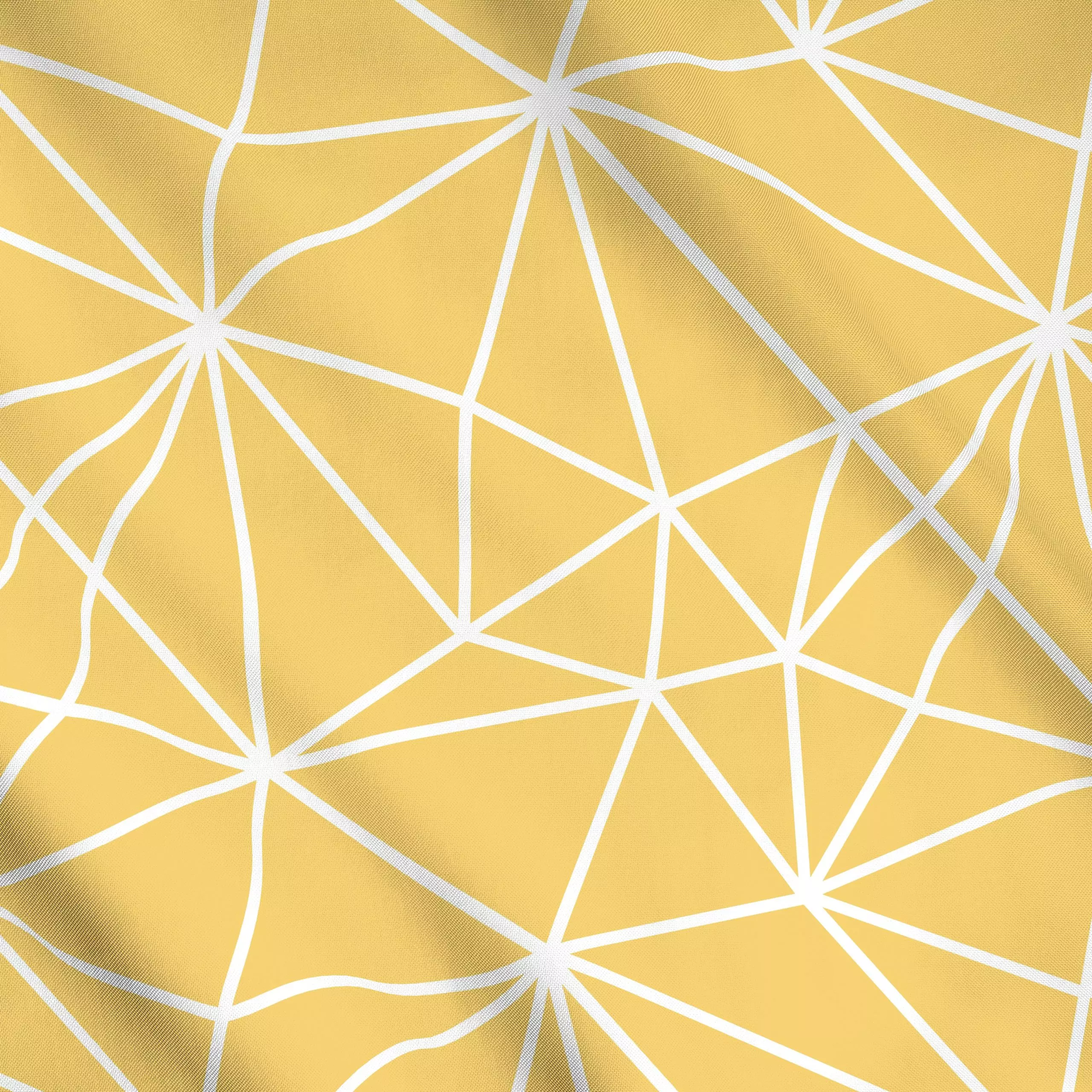 Meterware Grafische Linien Gelb-Koralle, gemustert, Ostern, von Heyduda