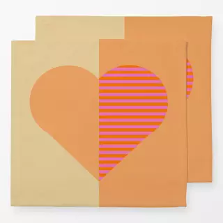 Servietten Streifen Herz