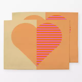 Tischset Streifen Herz