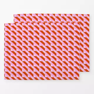 Tischset Blush Tangerine Geometric