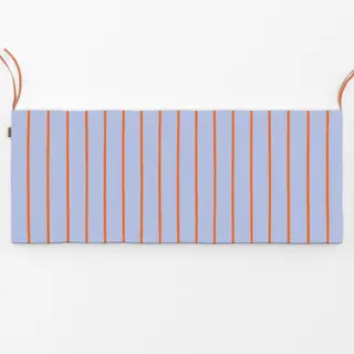 Bankauflage Streifen hellbau orange