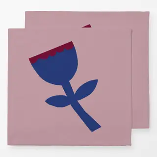 Servietten Frühling Tulpe blau rosa