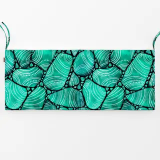 Bankauflage Strandglas Doodles Türkis
