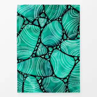 Geschirrtücher Strandglas Doodles Türkis