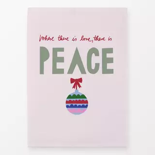 Geschirrtücher Schriftzug Peace auf hellrosa