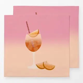 Servietten Spritz Verlauf Rosa