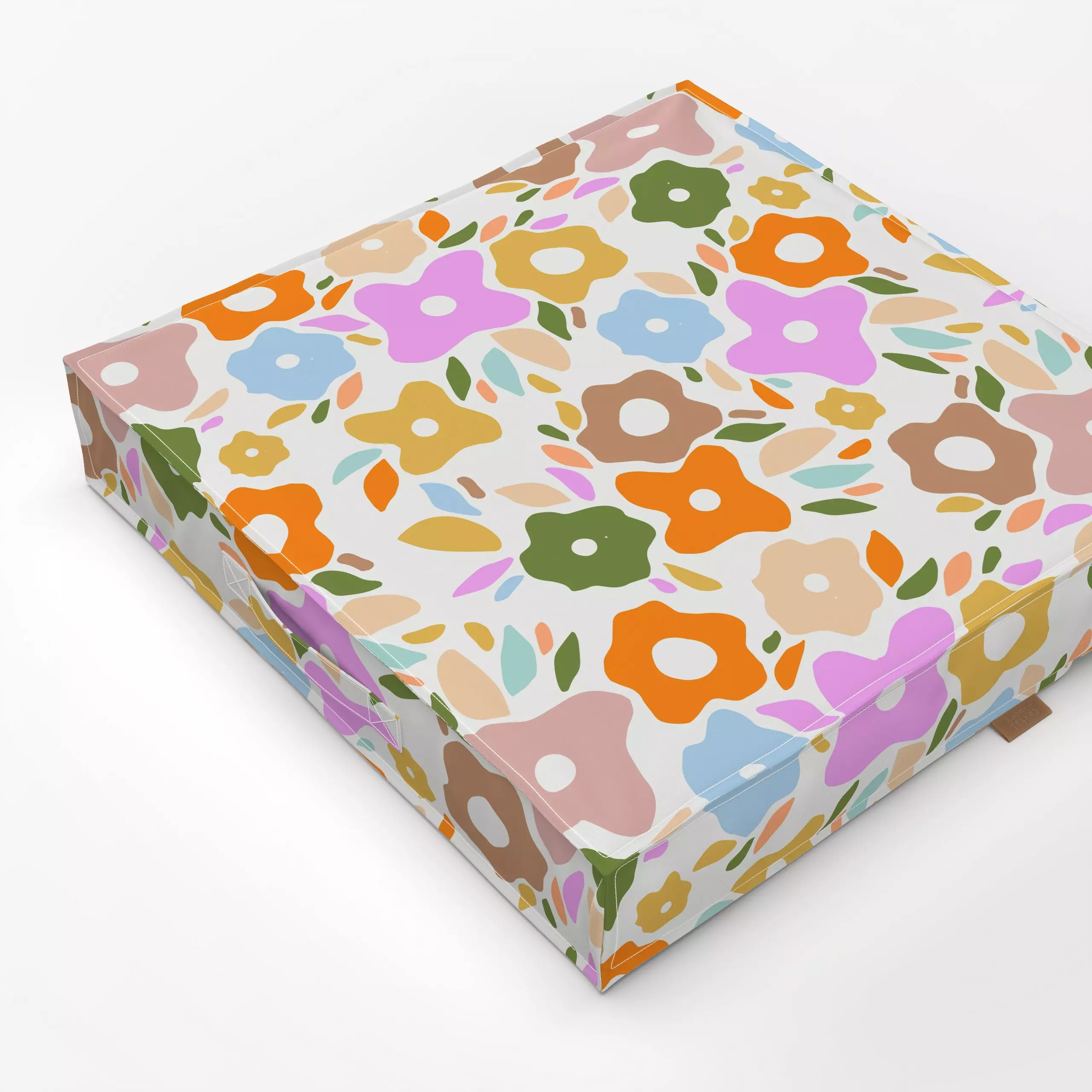 Bodenkissen Liebe Herbstblumen - Blumen & Florales, Herbst - von „Patries Elisabeth"; Orange, floral, Liebe, pink, Herbst, h...