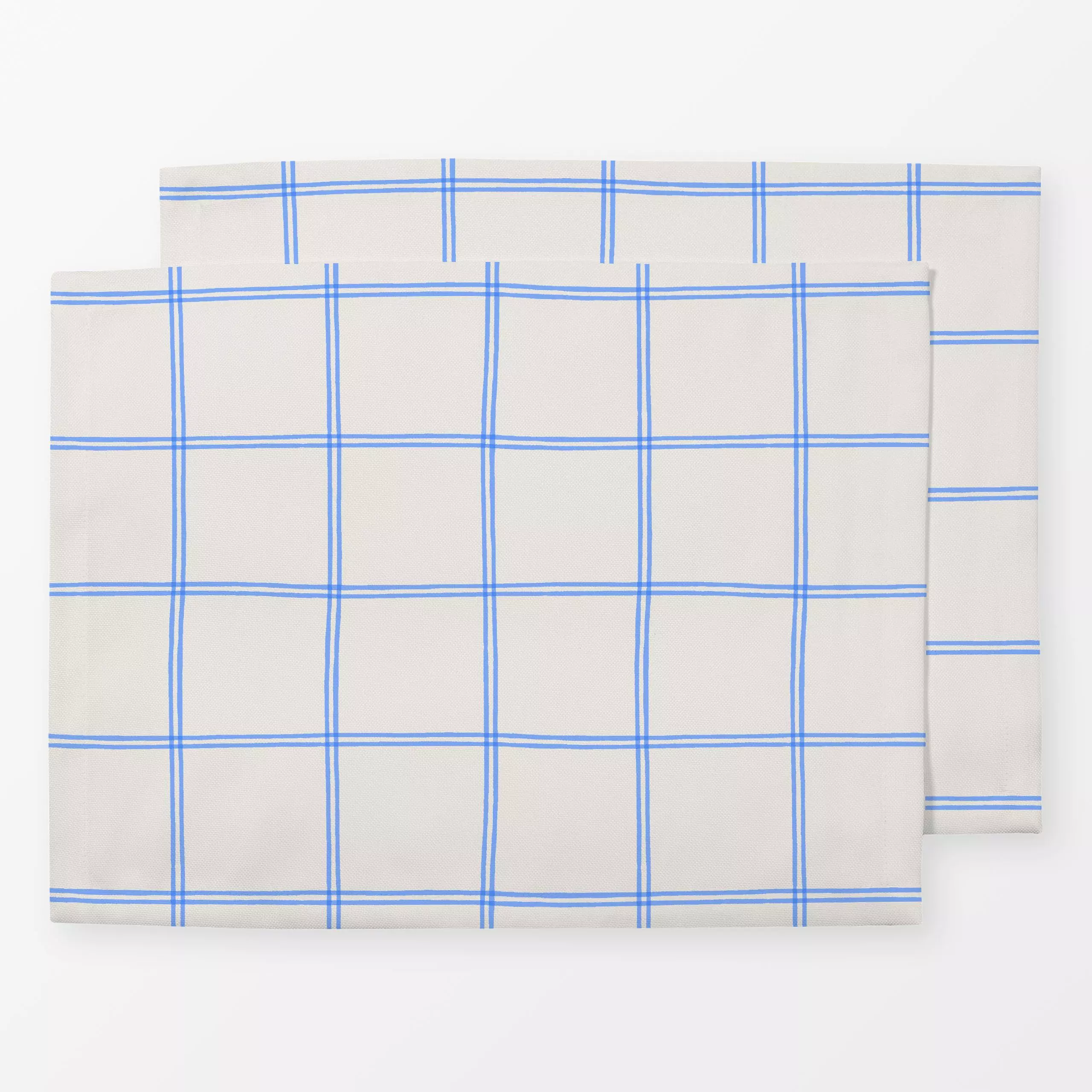 Tischset Karo Beige Blau, gemustert, Ostern, von Studio Kesse
