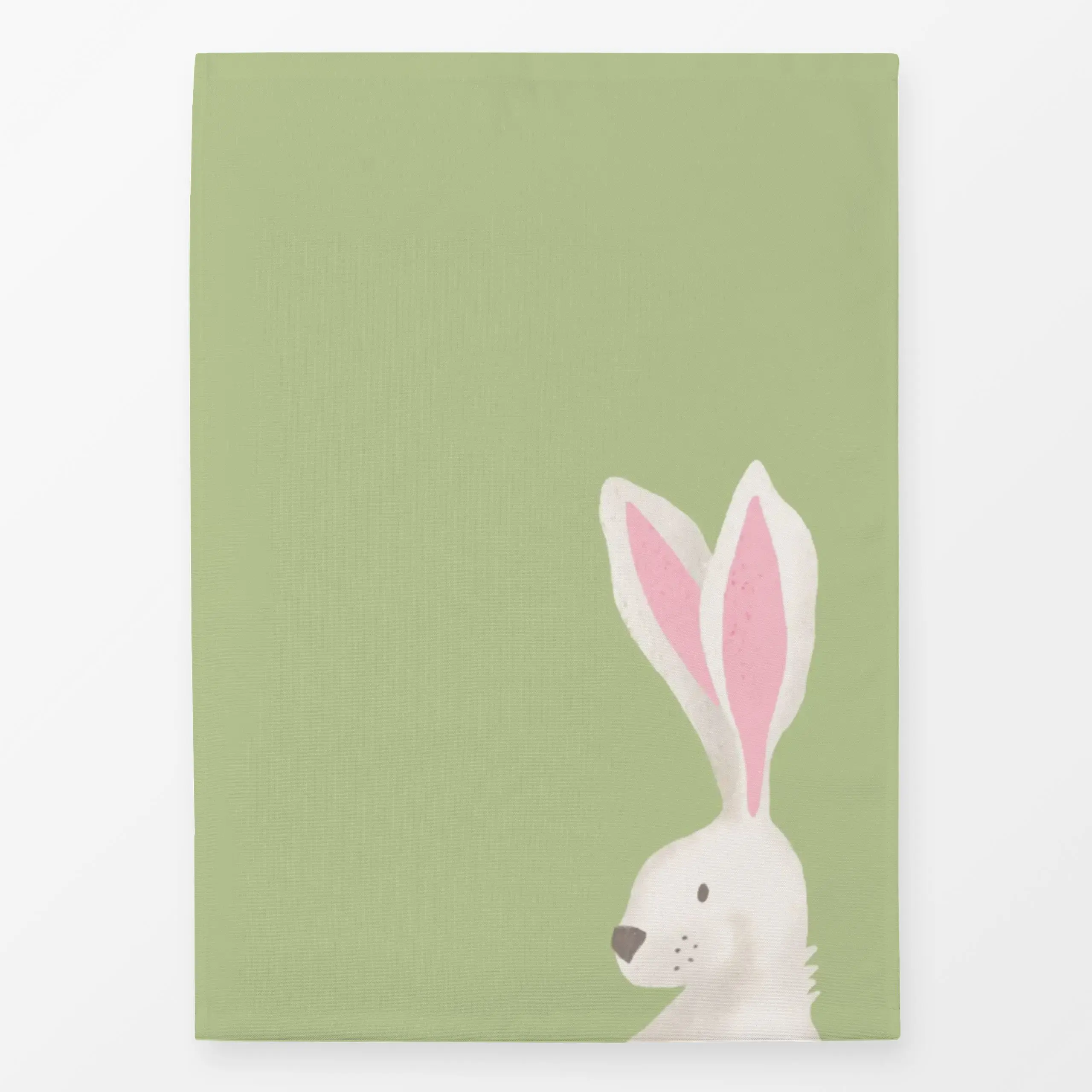 Geschirrtücher Hello Spring Hase grün - Kinderzimmer & Motive für Kinder, Tiere, Ostern - von „Andrea Liesert"; Osterhase, f...