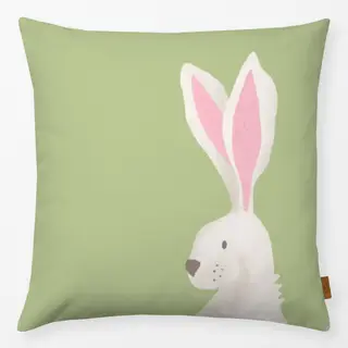 Kissen Hello Spring Hase grün