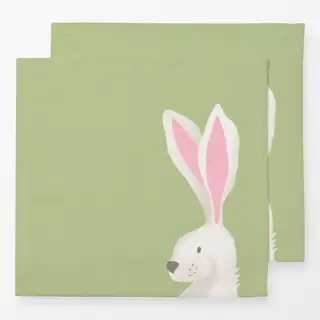 Servietten Hello Spring Hase grün