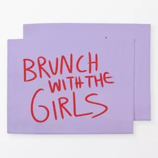 Tischset Brunch with the Girls Lila Rot