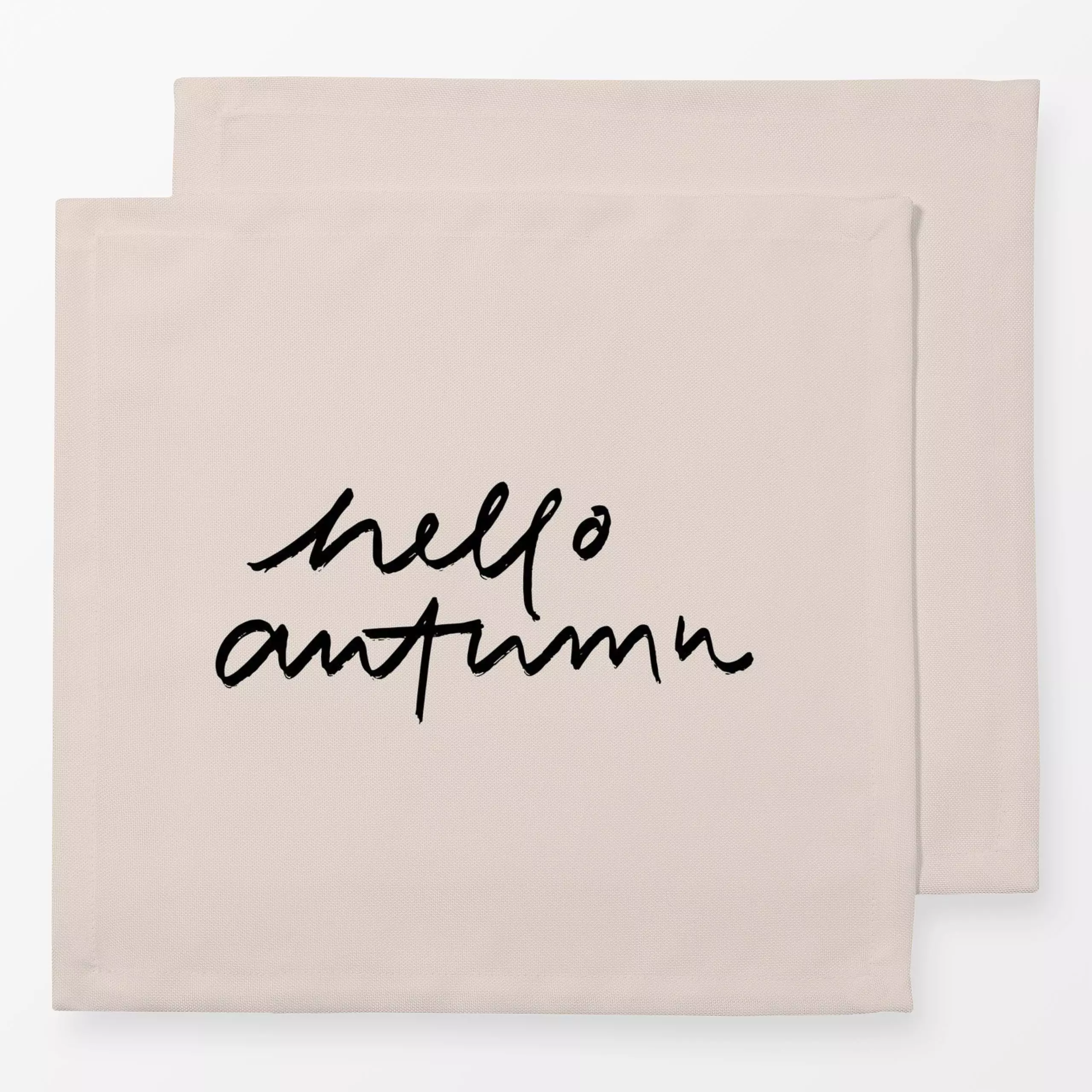 Servietten Hello Autumn - Sprüche & Schriftzüge - von „Kruth Design"; Herbst, Spruchkissen, Herbstdeko, outdoor, Lettering, ...