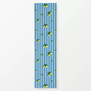 Tischläufer Zitronen auf Blauenstreifen