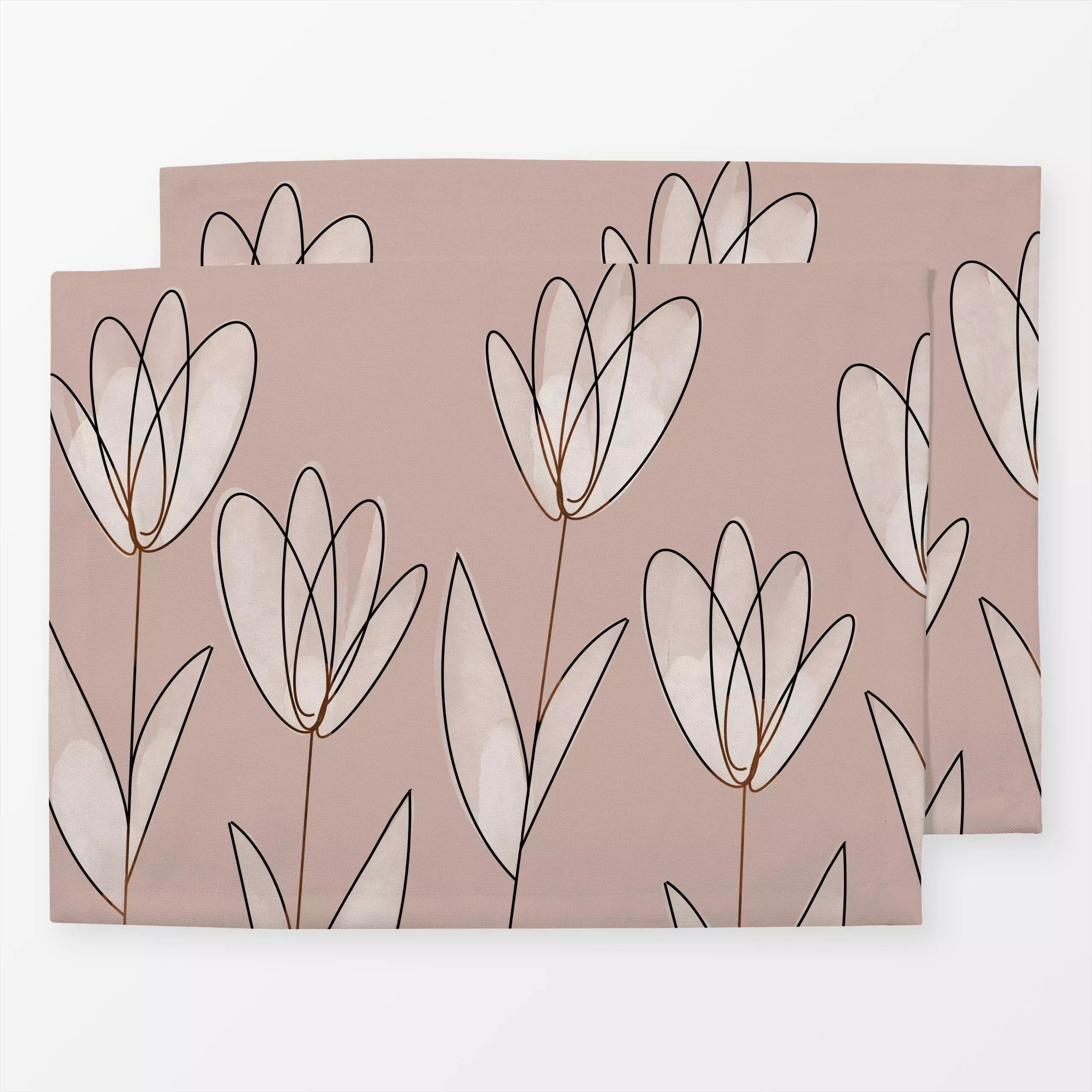 Tischset Frühling 2 - Frühling - von „Lena Lackmann"; Blumen, Tulpen, floral, Ostern, flowers, eastern, plants, spring, tuli...