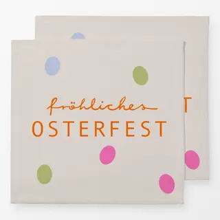 Servietten fröhliches Osterfest Beige