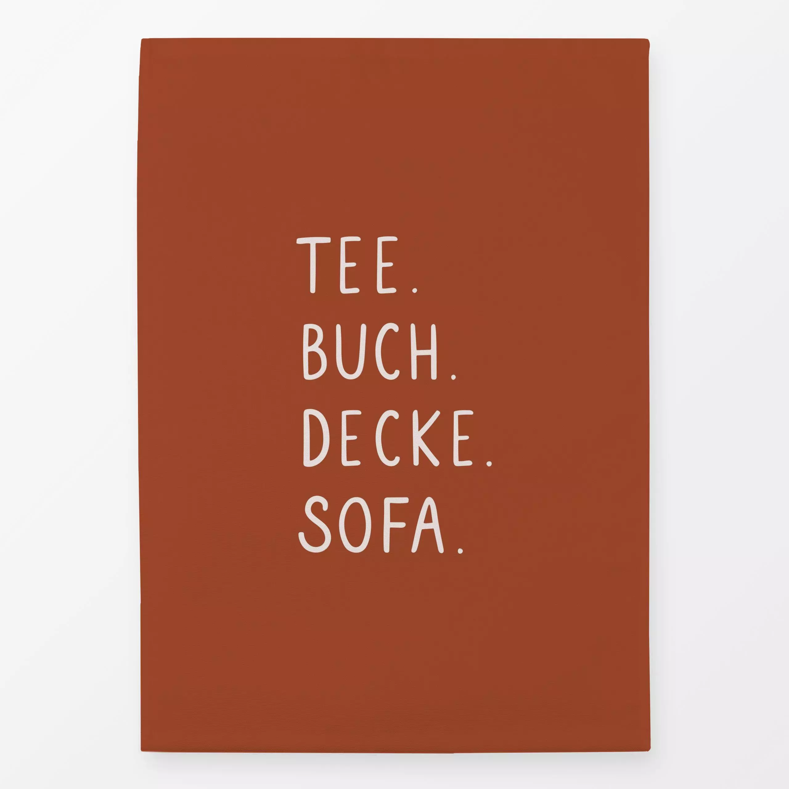 Geschirrtücher Tee Buch Decke Sofa Boho Braun - Herbst, Sprüche & Schriftzüge, Winter - von „Kathrin Woo"; boho, minimal, mo...