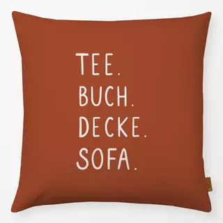 Kissen Tee Buch Decke Sofa Boho Braun