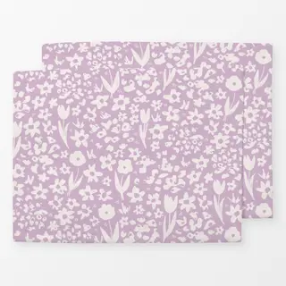 Tischset Blumen Muster Spring Lila