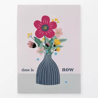 Geschirrtuch Blumenvase: time is now rosé