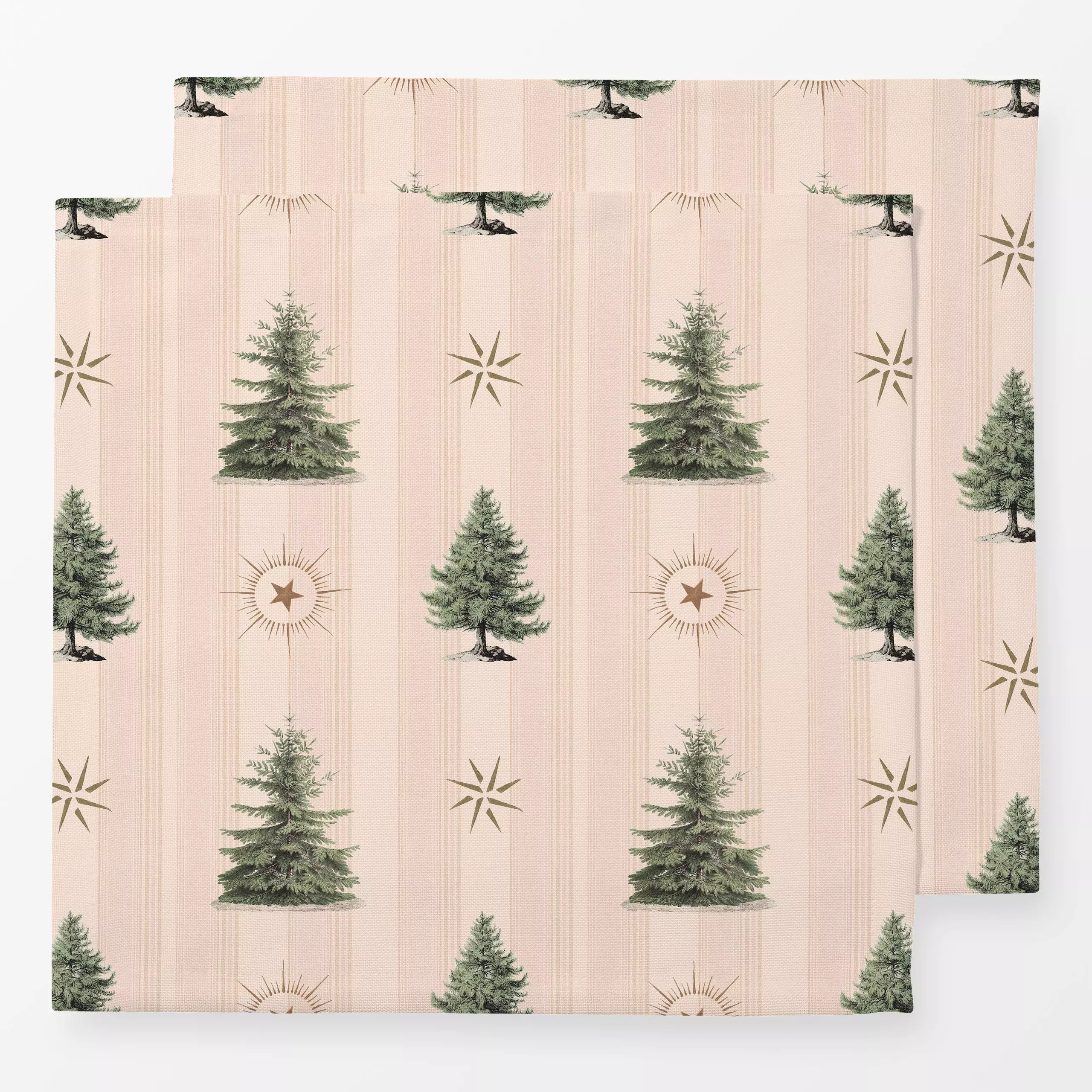 Servietten Christmas tree and stars I - Weihnachten, Pflanzen & Botanik, Astronomie & Weltraum - von „Bloomery Decor"; Strei...