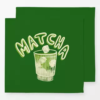 Servietten Matcha Grün