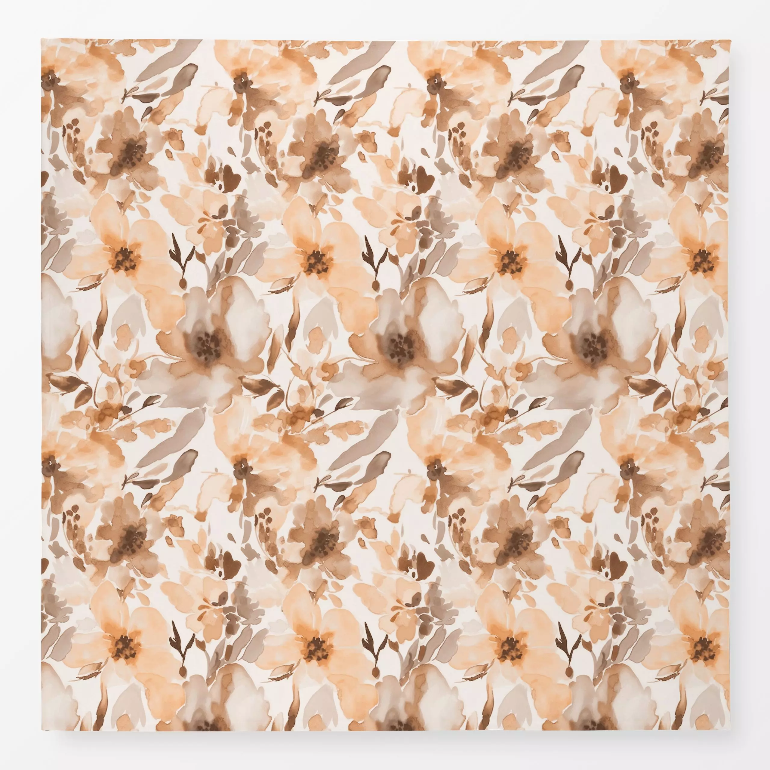 Tischdecke Floral Watercolor Peach Fuzz - Blumen & Florales, Pflanzen & Botanik - von „Andrea Haase"; abstrakt, Wildblumen, ...