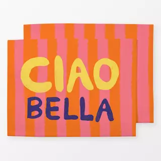 Tischset Ciao Bella pink orange