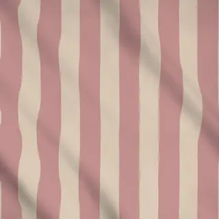 Meterware Streifen rosa beige