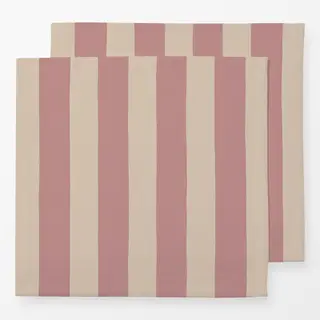 Servietten Streifen rosa beige