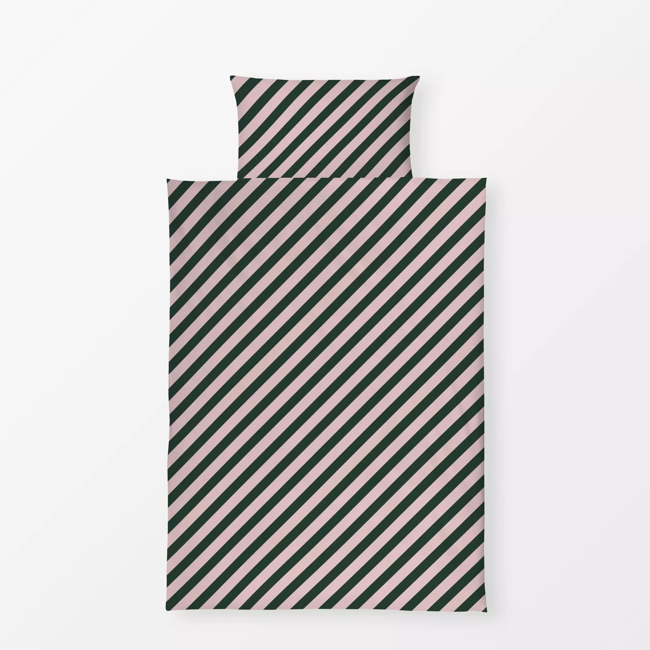 Bettwäsche Candy Stripes | grün rosa - Weihnachten, Symbole & Muster - von „moDeern Design Studio"; Streifen, Weihnachten, x...
