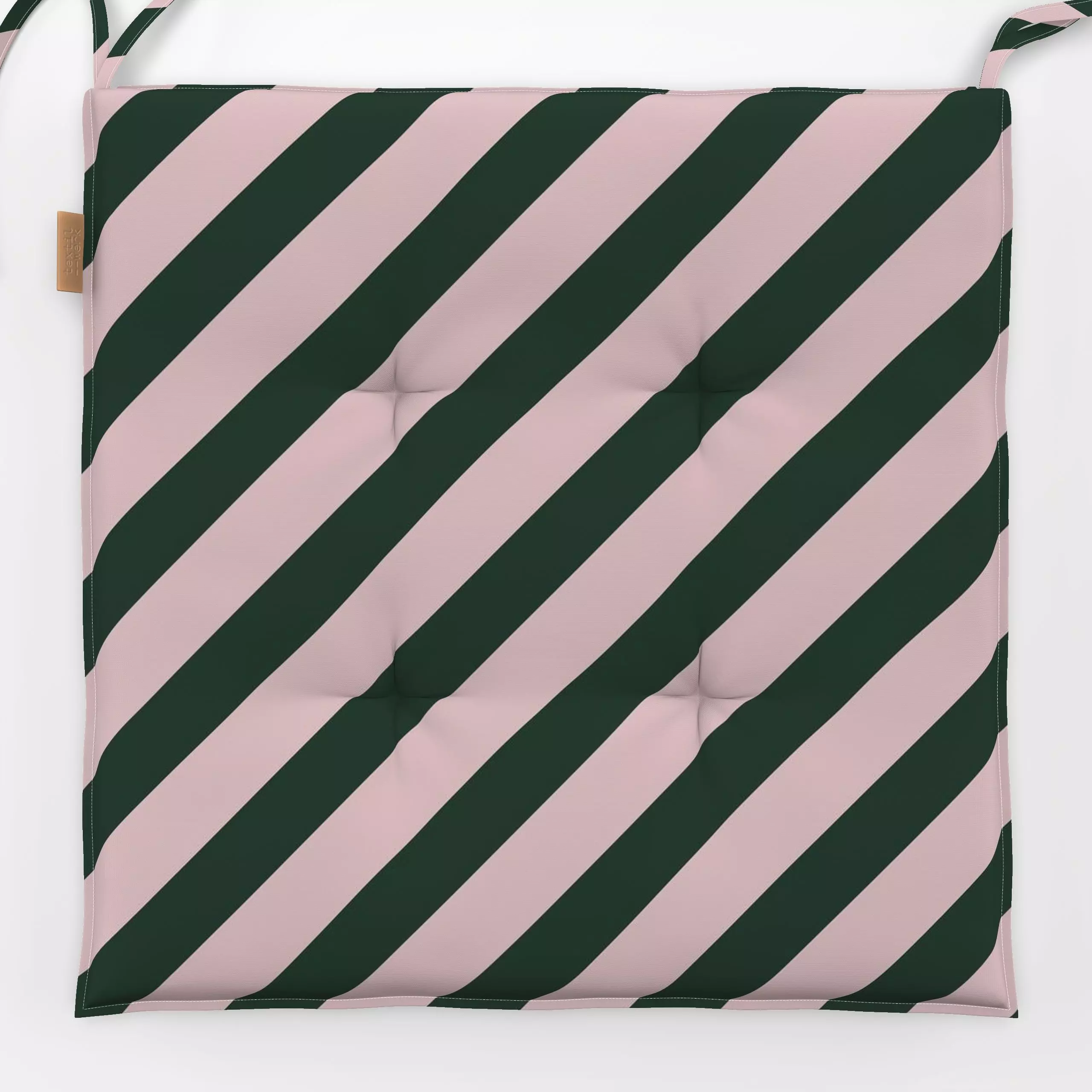 Sitzkissen Candy Stripes | grün rosa - Weihnachten, Symbole & Muster - von „moDeern Design Studio"; Streifen, Weihnachten, x...