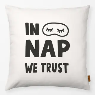Kissen In Nap We Trust Charcoal Beige