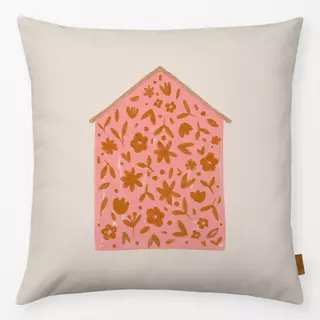 Kissen Haus rosa