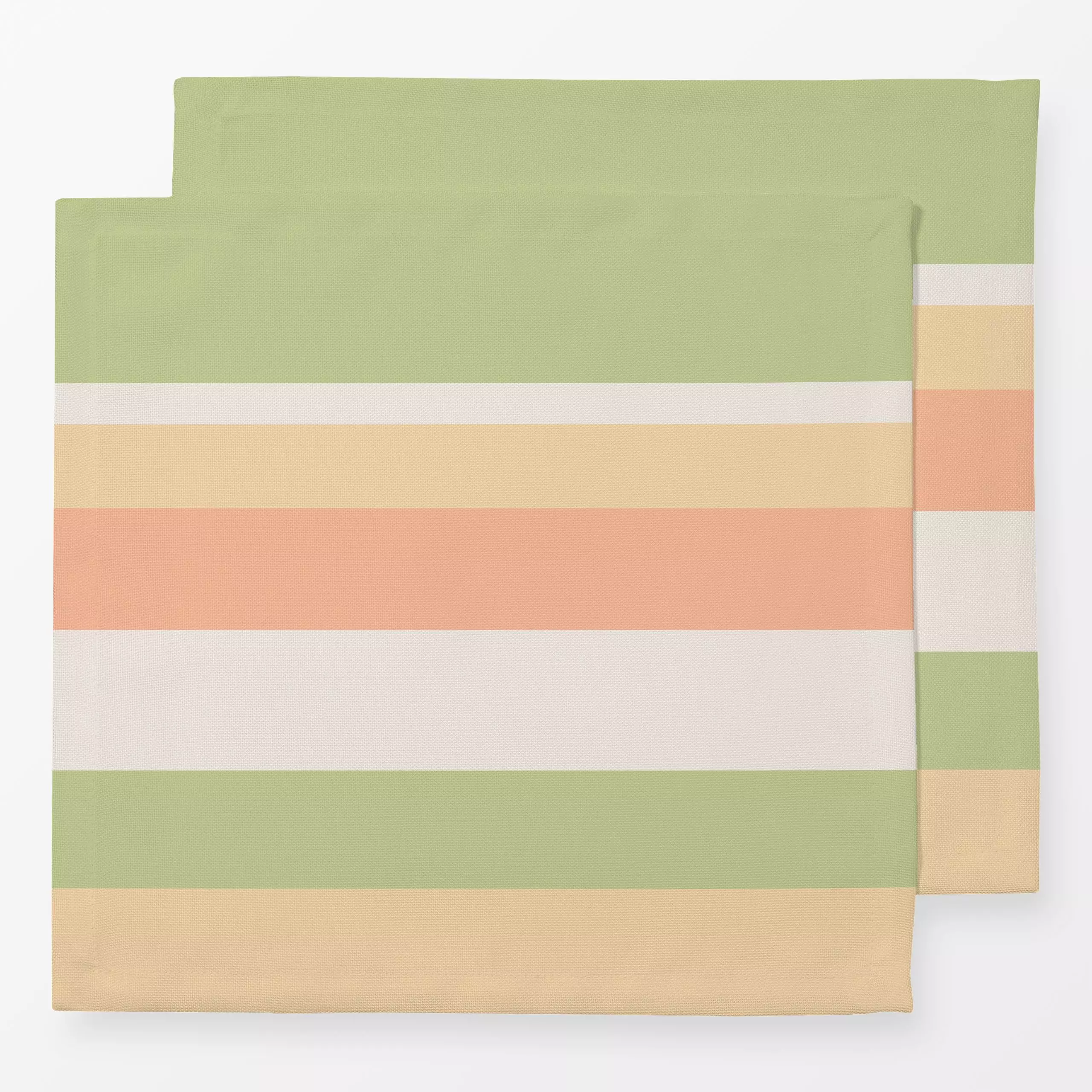 Servietten Ringel grün multicolor - Symbole & Muster - von „Kantioler Design"; Muster, gelb, trendfarben, hellgruen, Ringel,...