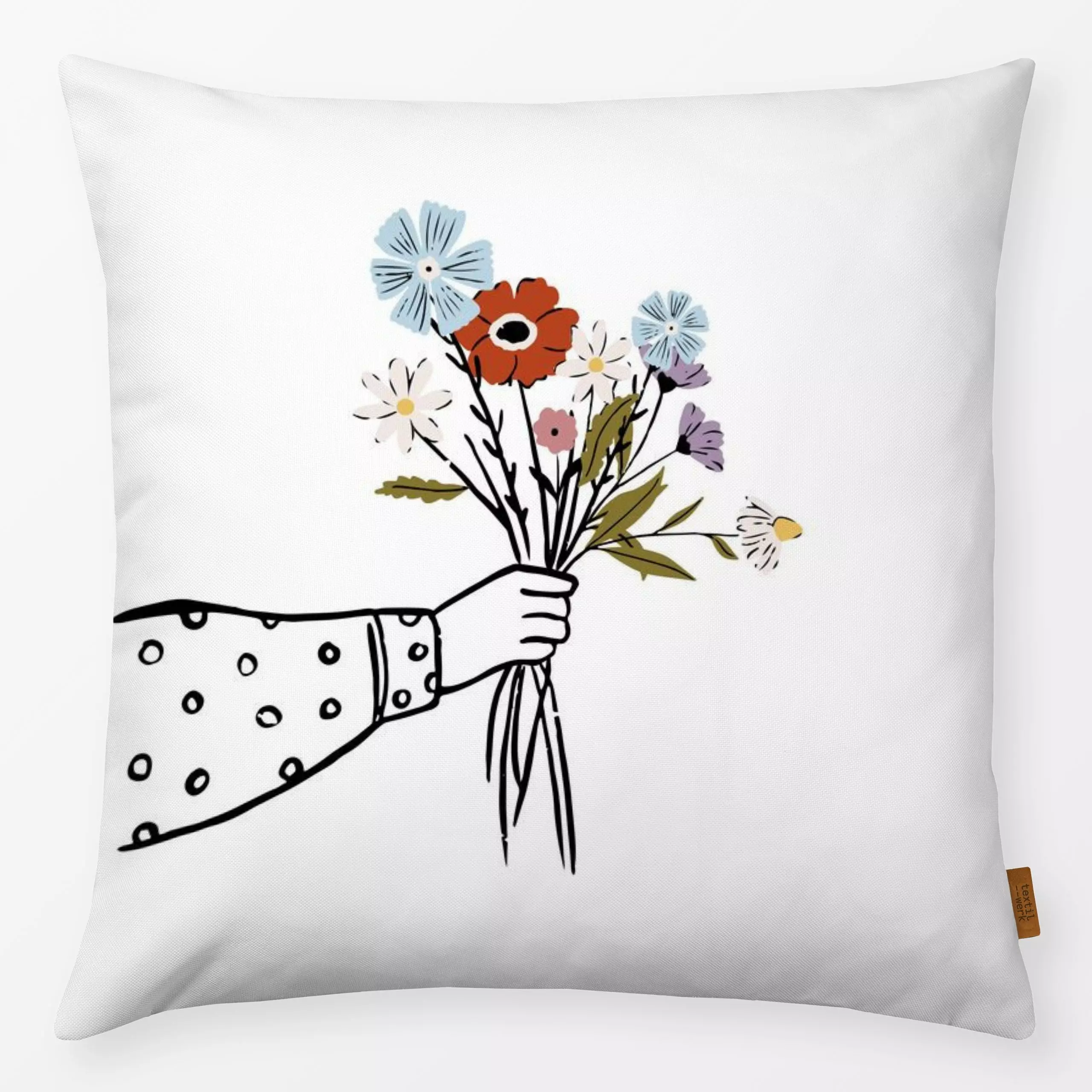 Kissen Blumenstrauß - Blumen & Florales, Frühling, Anlässe, Ostern - von „moDeern Design Studio"; Ostern, Fruehling, blumens...