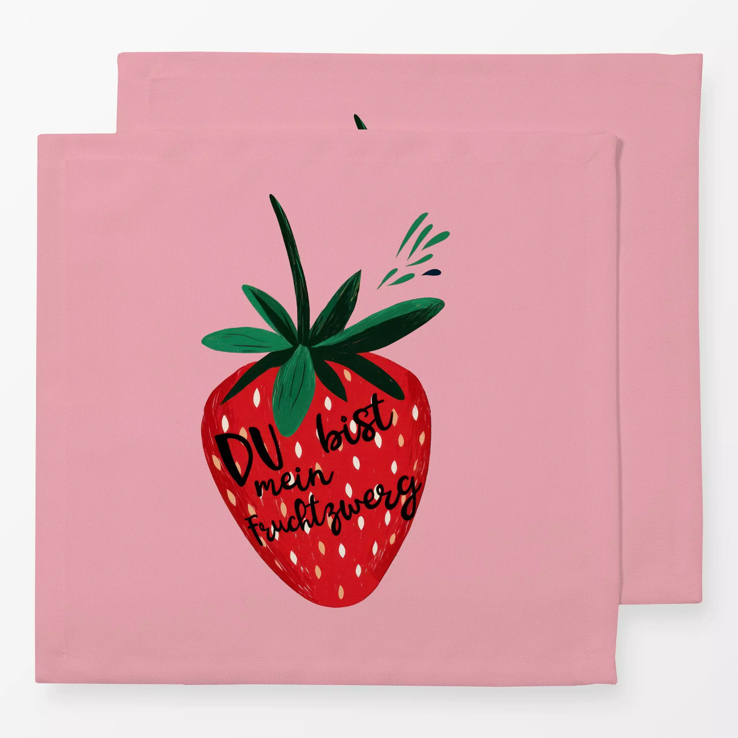 Servietten Du bist mein Fruchtzwerg -pink - Sommer, Sprüche & Schriftzüge, Früchte - von „Uta Naumann"; Frucht, Obst, Natur,...