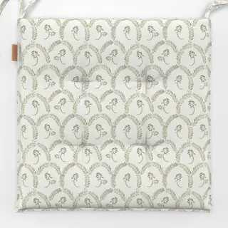 Sitzkissen Scallop Floral Aquarell Green