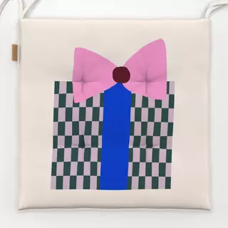Sitzkissen Geschenk mit Schleife