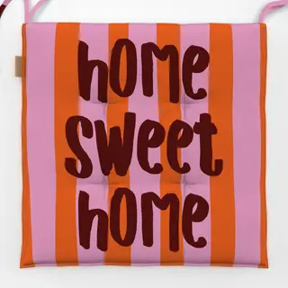 Sitzkissen home sweet home pink orange