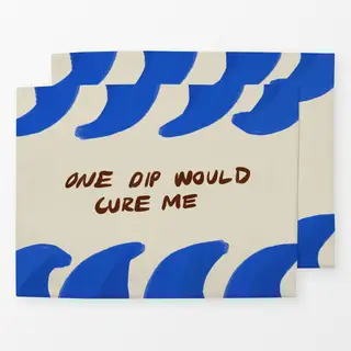 Tischset One Dip Would Cure Me