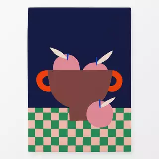 Geschirrtücher Braune Obstschale mit Äpfeln