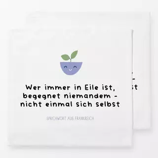 Servietten Wer immer in Eile ist