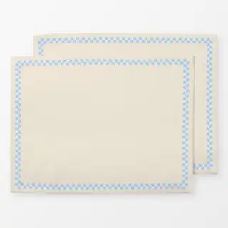Tischset Tischset Karos beige blau