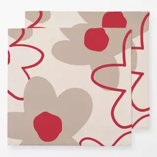 Servietten Spring Flower Pattern rot