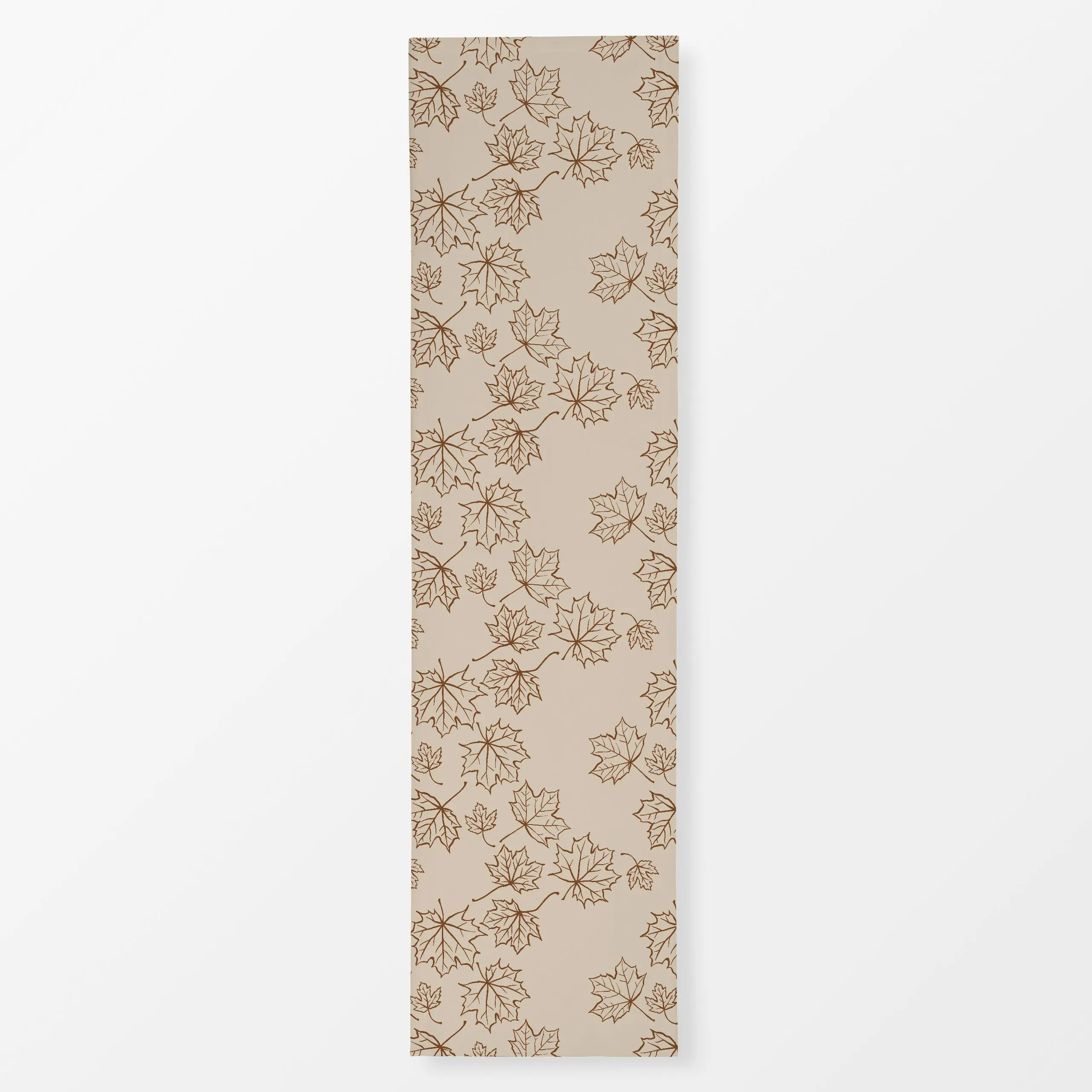 Tischläufer Ahornblätter creme beige - Herbst, Pflanzen & Botanik - von „Katrin Graff"; Muster, Natur, Herbstdeko, ahorn, he...